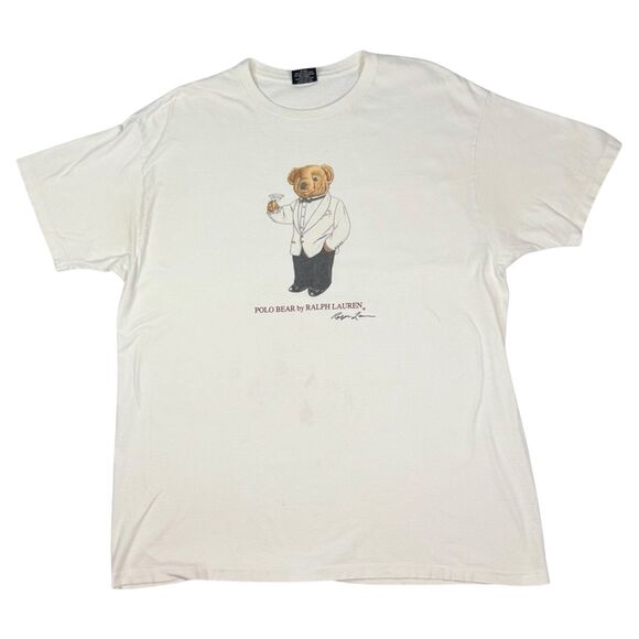 Vintage Polo Bear Ralph Lauren Tuxedo Graphic T-Shirt Men’s XL Single Stitch USA